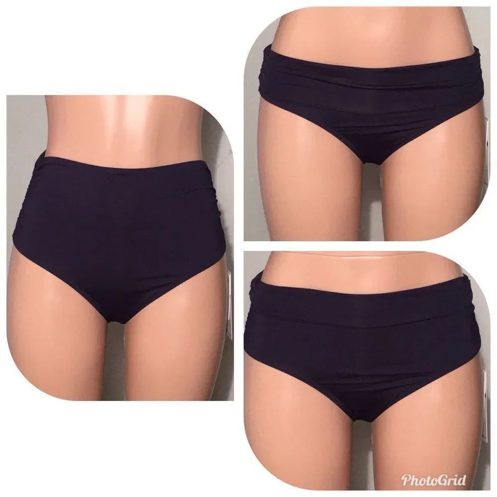 New. Anne Cole black 3-way bikini bottom. Large
